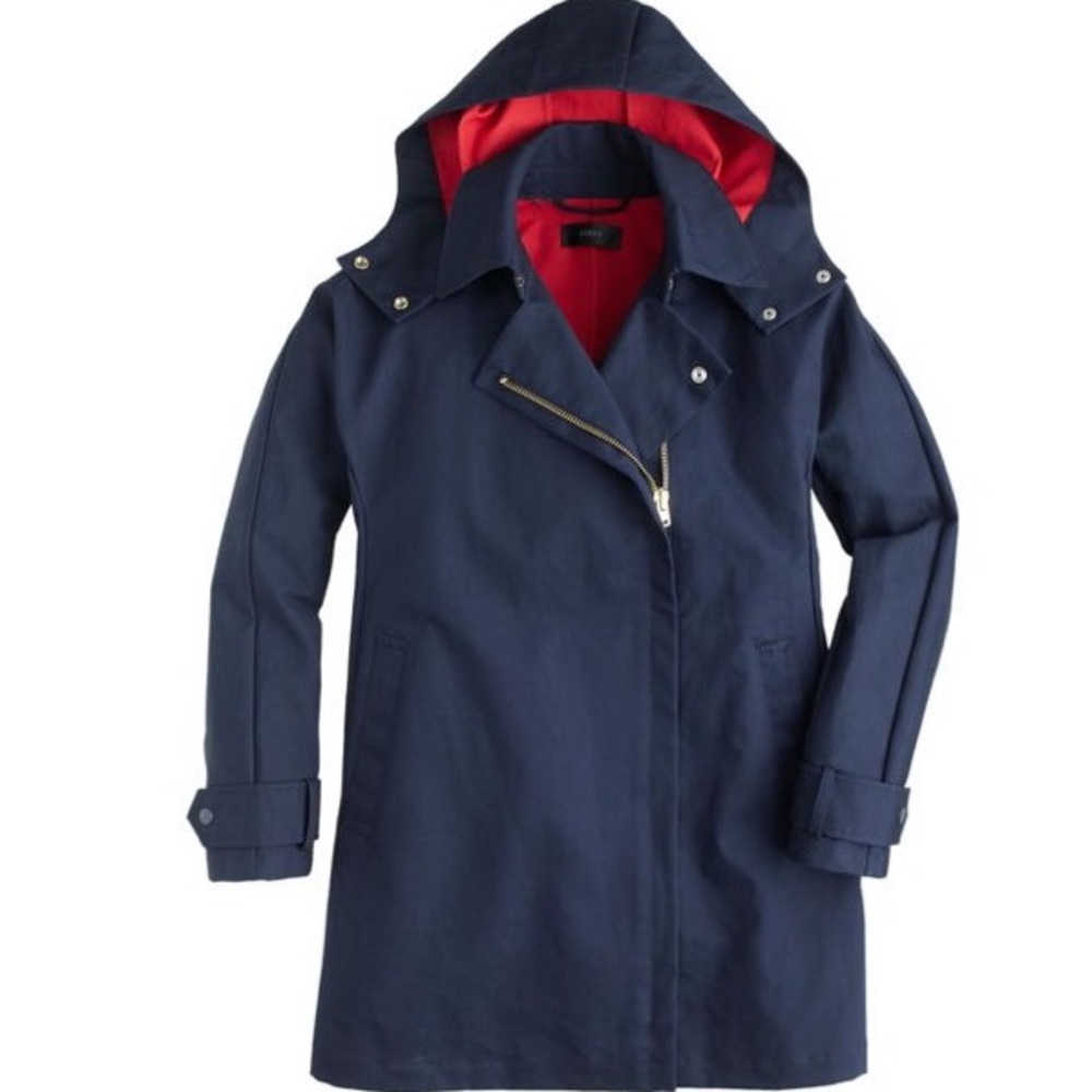 J. Crew Women’s Belvedere Swing Hooded Rain Coat